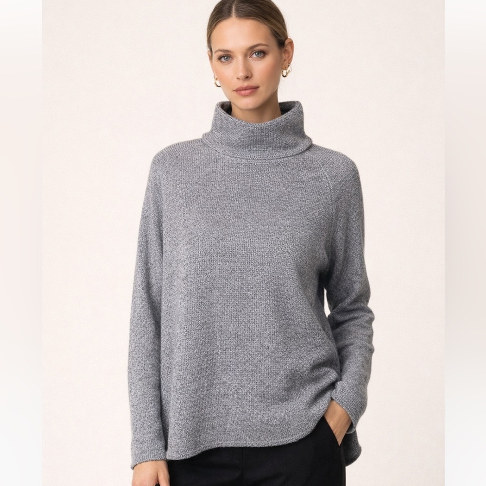 Theory Knit mock Neck knit sweater casual classic spring boho top $200 formal